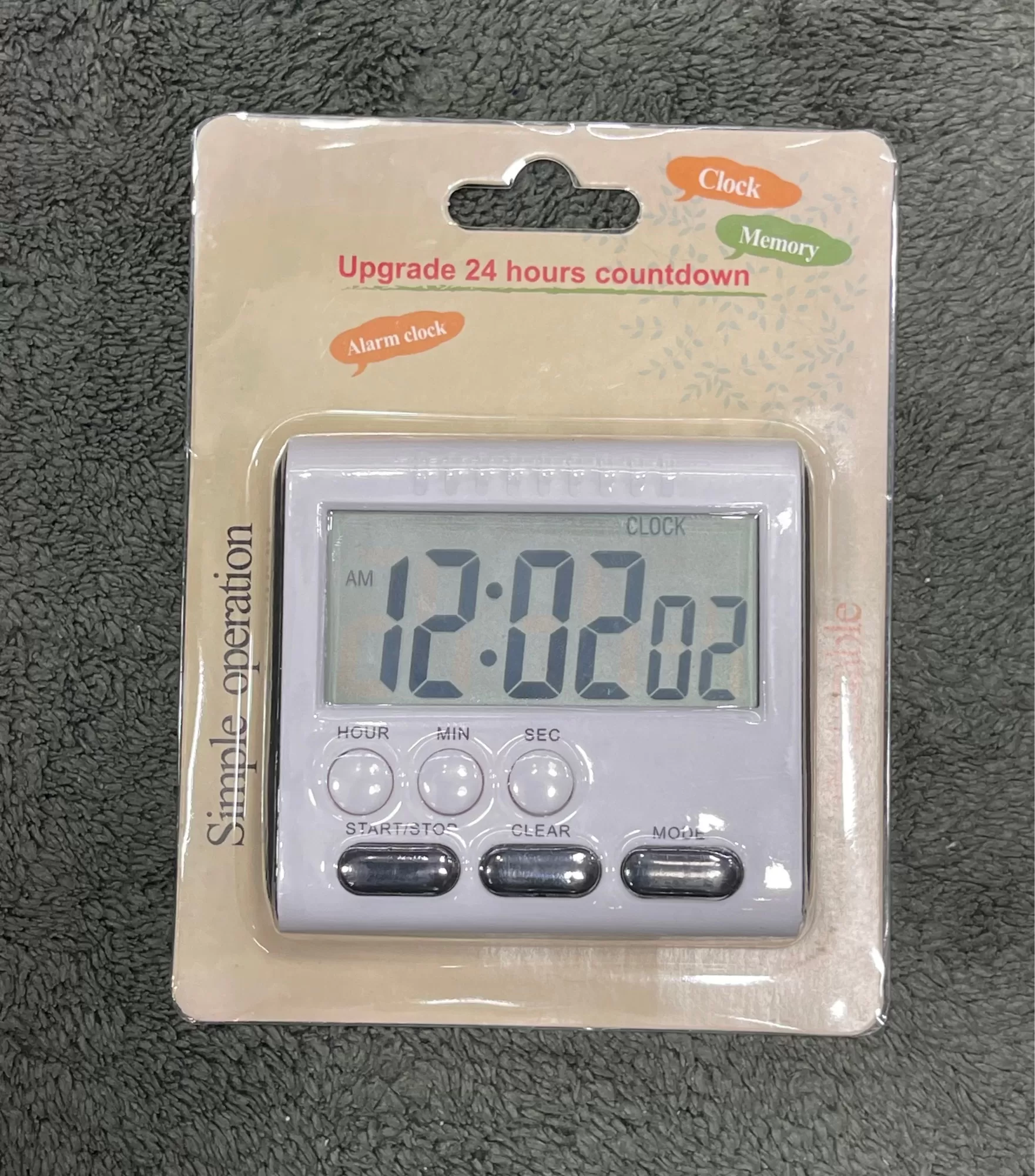 Generic Timer-CLock Count up/count down Digital kitchen timer