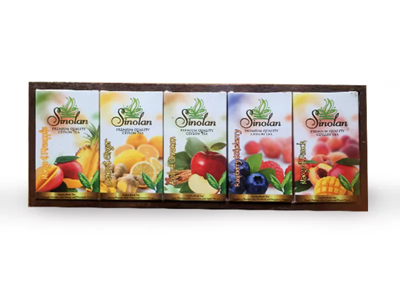Sinolan 5 in 1 Flavoured Tea Gift Box Fruit Pieces