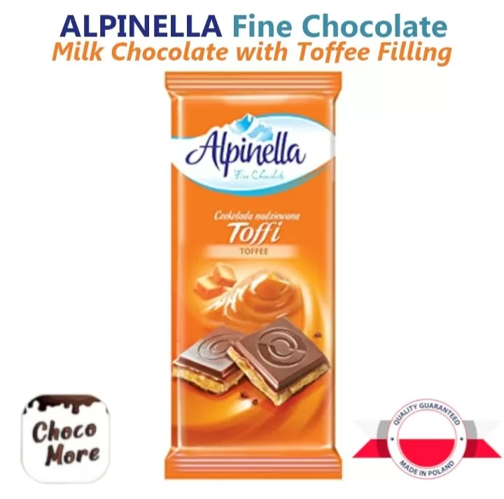 Alpinella Fine Toffee Milk Chocolate 100g