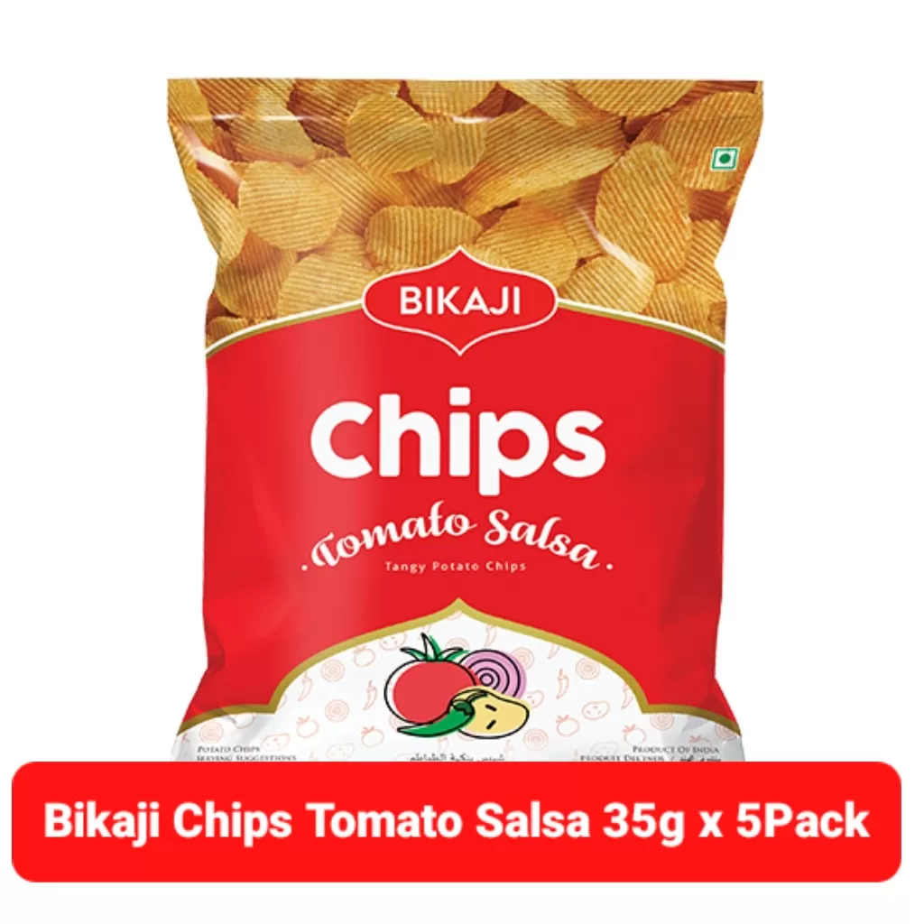 Bikaji Chips Tomato Salsa Potato Chips 35g x5Pcs
