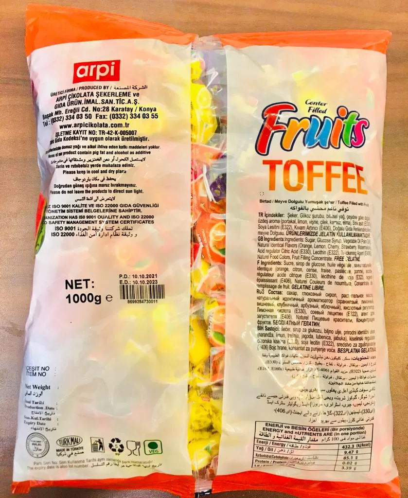 Birtad Soft Chew Candy Fruit Syrup 100Pcs Mix Bag - image 3