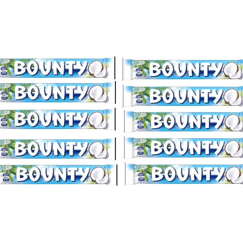 Bounty Milk Chocolate Bars Coconut 10 Pcs