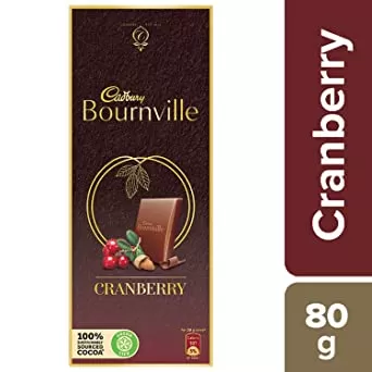 Cadbury Bournville Cranberry Dark Chocolate, 80g