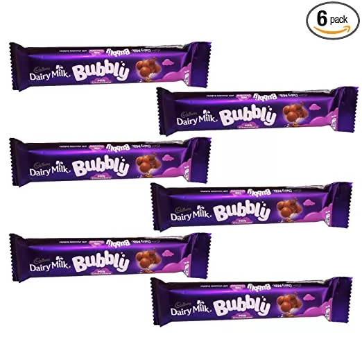 Cadbury Dairy Milk Bubbly Milk Chocolate 28g x 6 Bars