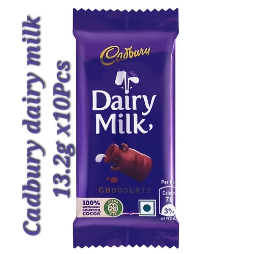 Cadbury Dairy Milk Chocolate 13.2g 10Pcs