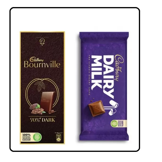 Cadbury Dairy Milk & Bournville Dark Chocolate Combo
