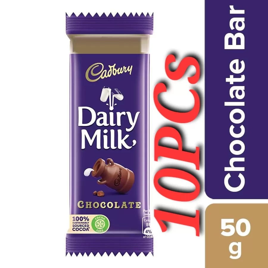 Cadbury Dairy Milk Chocolate 50g x 10Pcs