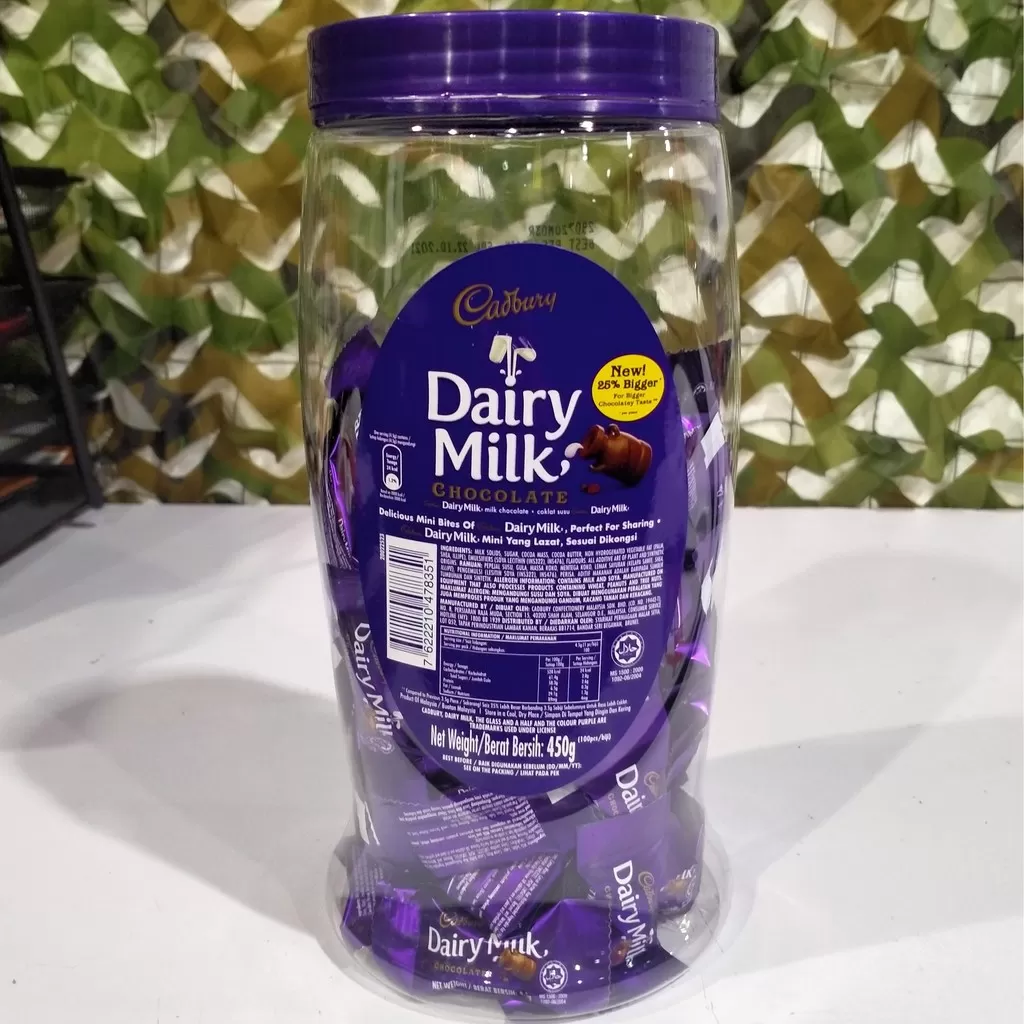 Cadbury Dairy Milk Chocolates Jar 100 Pcs 450 gram - image 3