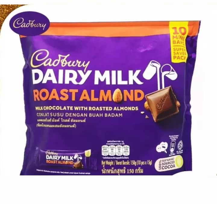 Cadbury Dairy Milk Roast Almond Mini Bag (10Pcs) - image 2