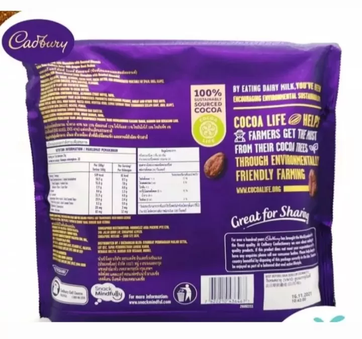 Cadbury Dairy Milk Roast Almond Mini Bag (10Pcs) - image 3