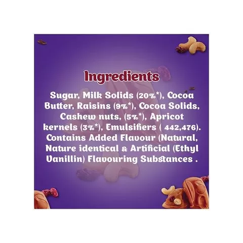 Cadbury Dairy Milk Silk Fruit & Nut Chocolate Bar 55g - image 6