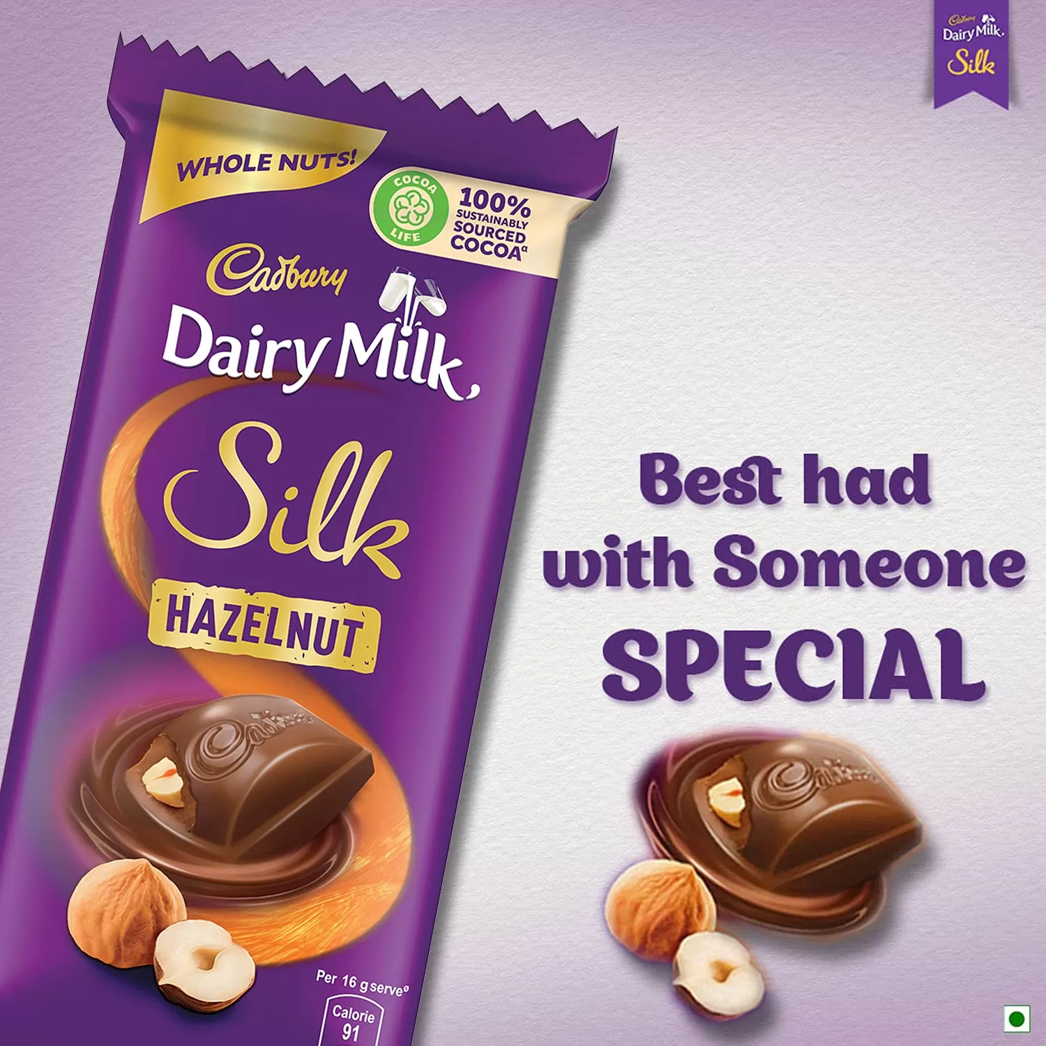 Cadbury Dairy Milk Silk Hazelnut Chocolate Bar - image 3