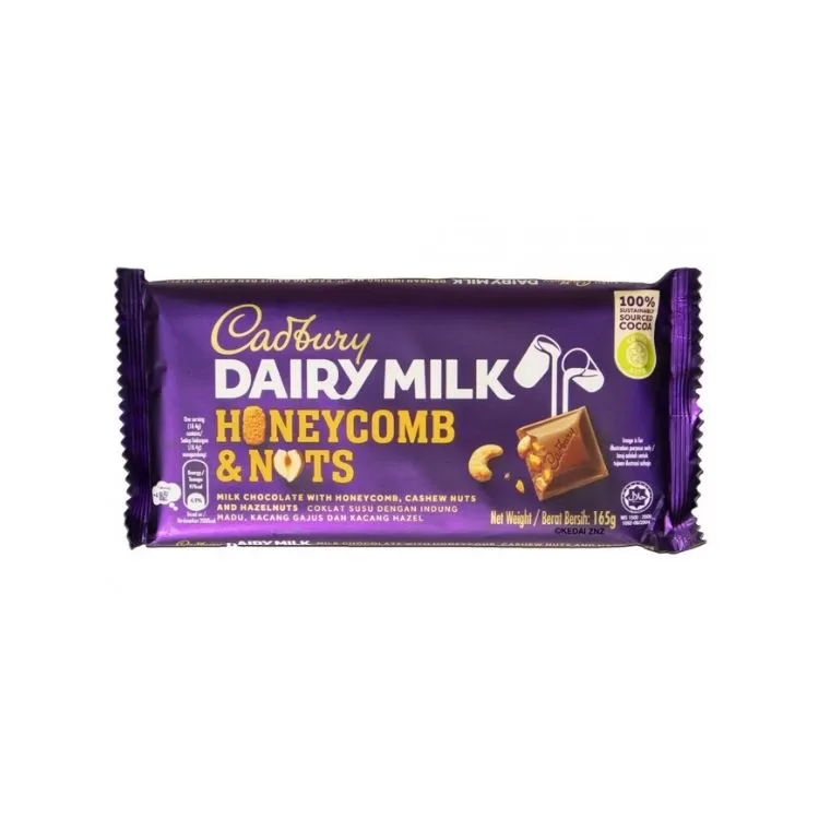 Cadbury Dairymilk Honeycomb Nuts Milk Chocolate 160G