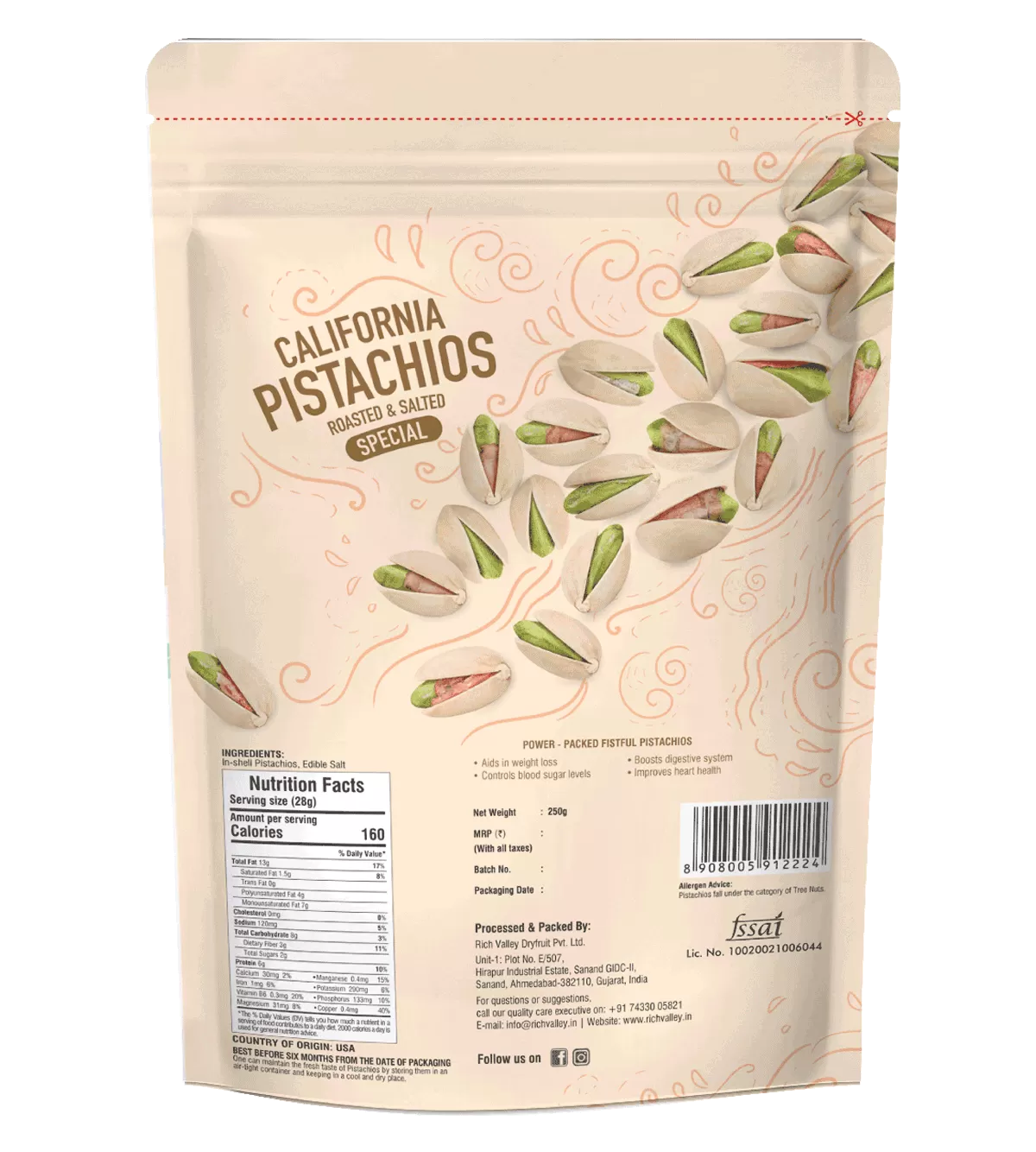 Rich Valley Pista Roasted & Salted Special 250g - image 2