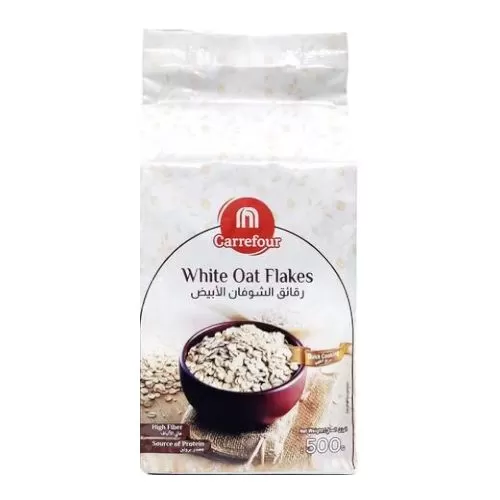 Carrefour White Oats Flakes Quick Cooking Dry High Fibre