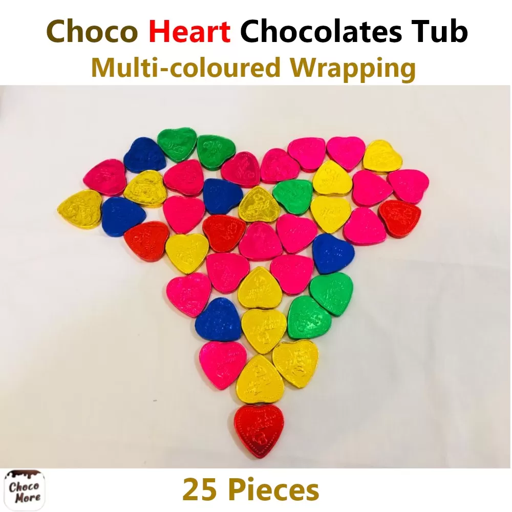 Choco Heart Chocolate Gold Coins Different Colours Wrapping