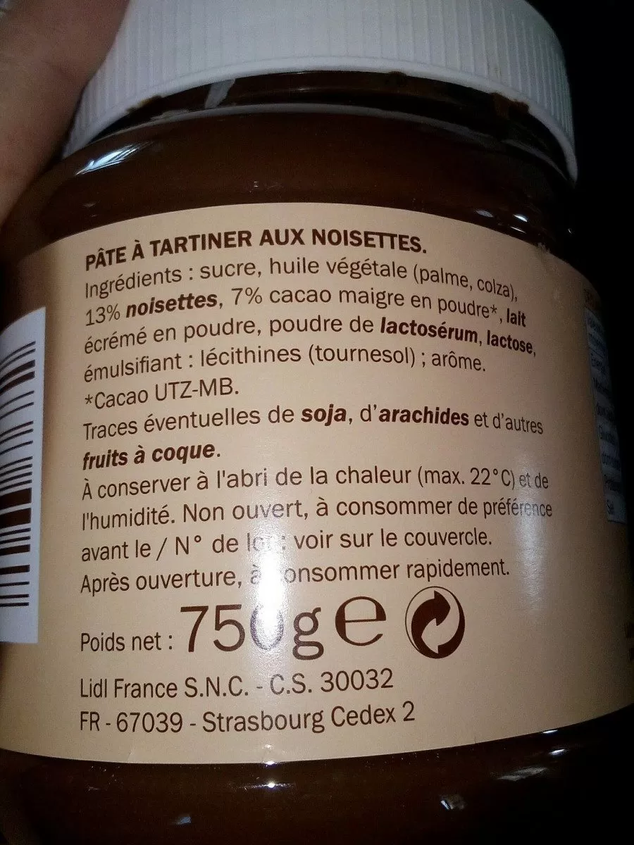 Choco Nussa Chocolat Hazelnut Spread 750g - image 2