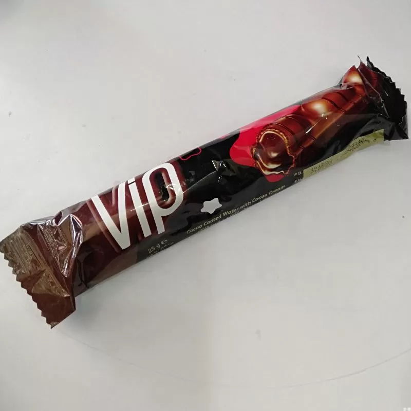 VIP Chocolate Cocoa Coated Wafer with Cocoa Cream 25g