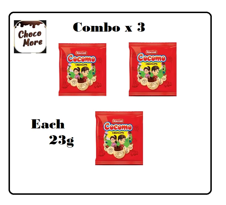 Cocomo Chocolate Filled Biscuit 23g x 3 Pack Combo