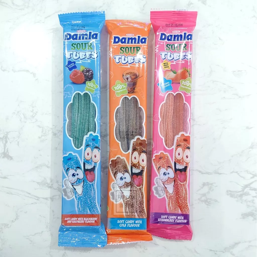Damla Sour Tubes Soft Candy Gummy With Cola Flavour - image 3