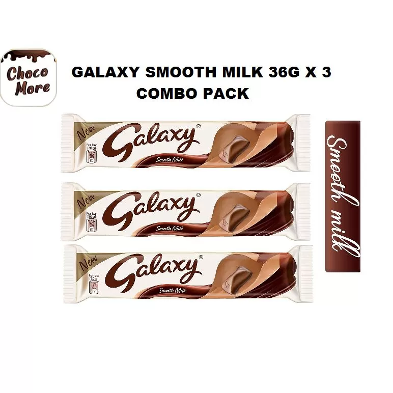 Galaxy Smooth Milk Chocolate Bar 36g x 3 Combo