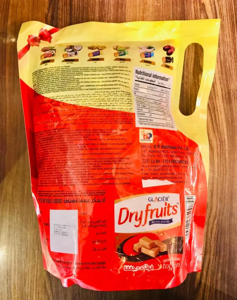 Glacier Dry Fruits Flavoured Toffees 650g x 100Pcs - image 2