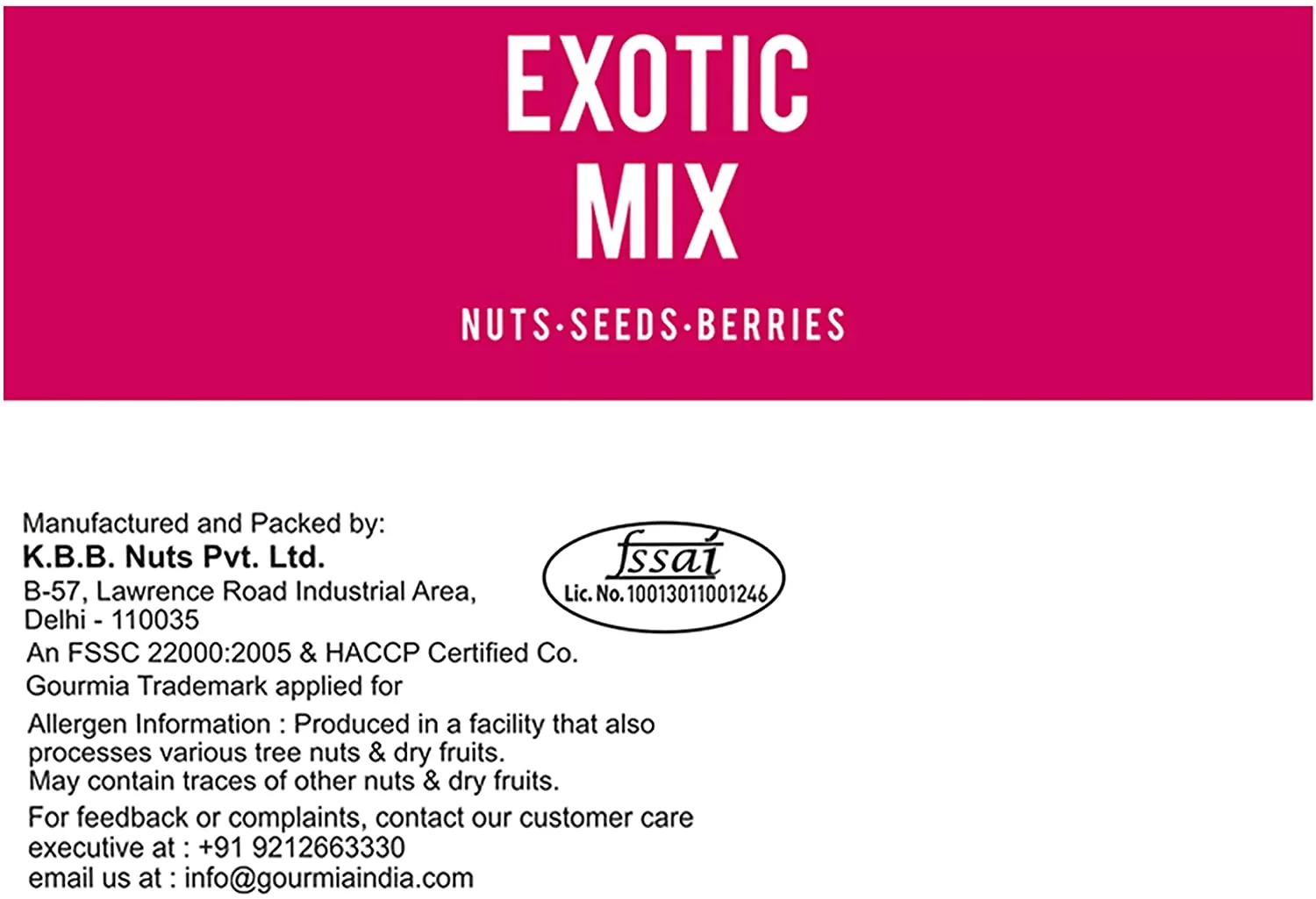 Gourmia Exotic Mix Nuts Seeds Berries Active Snacking 200g - image 4