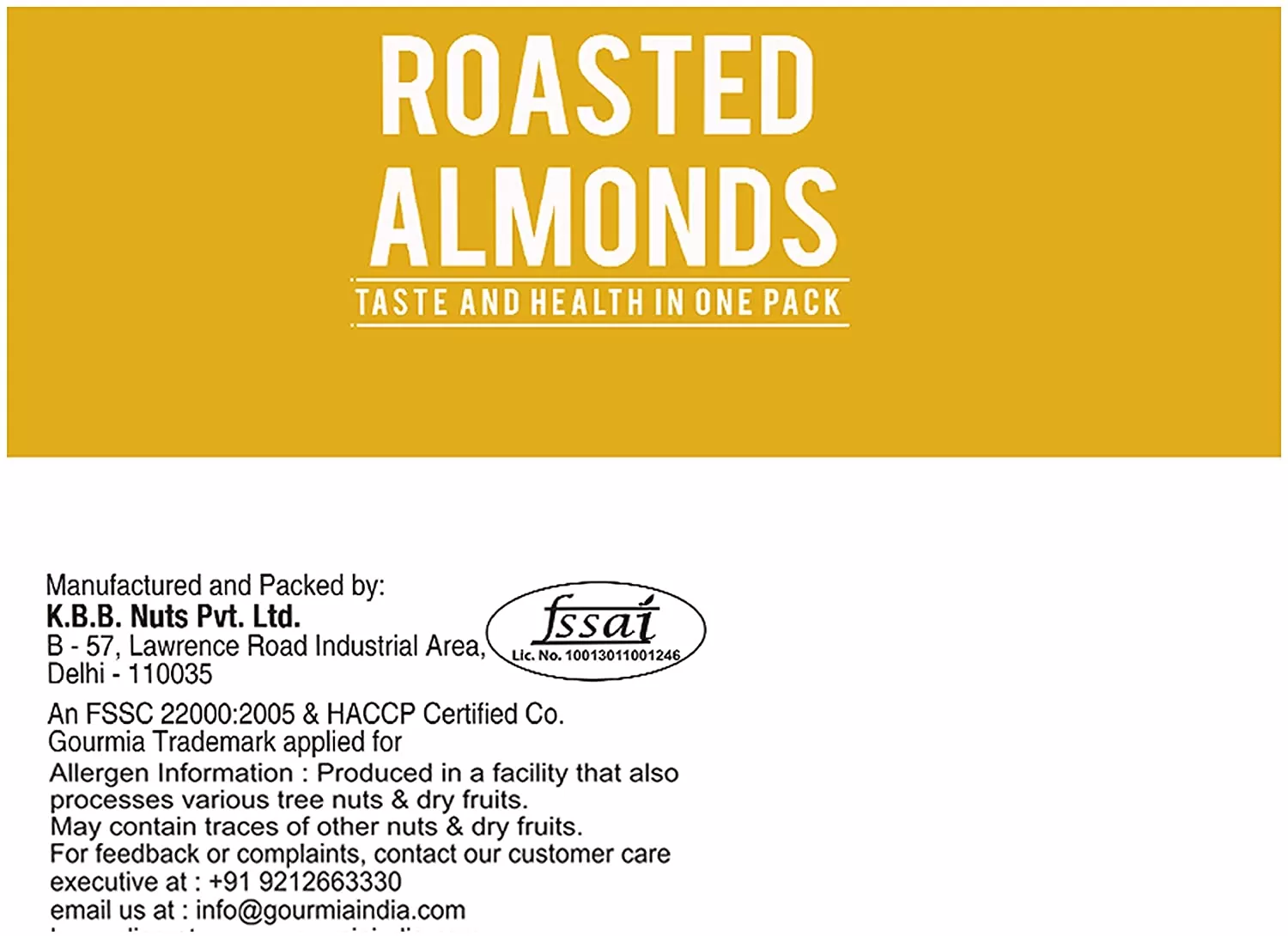 Gourmia Roasted Almonds Lightly Salted 200g - image 2