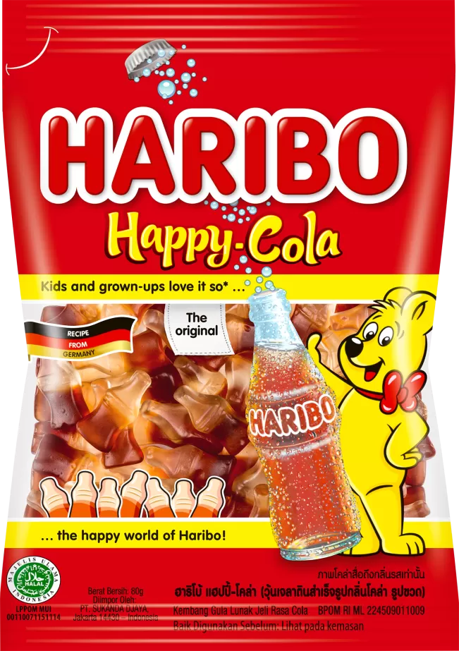 Haribo Happy Cola Bottles Gummi Candy 160g