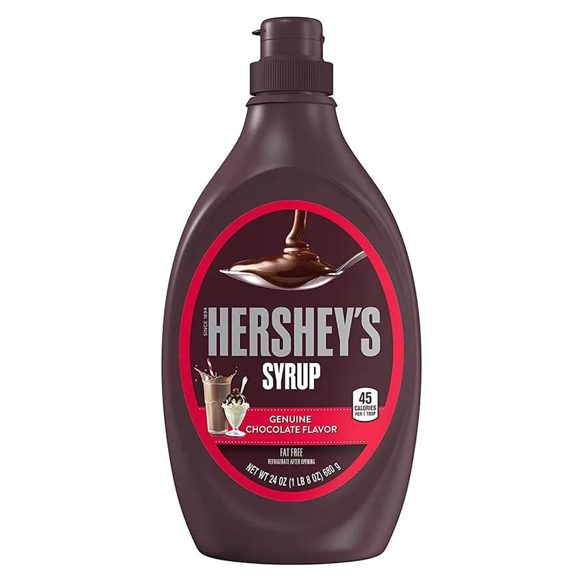 Hersheys Chocolate, Strawberry, Caramel Syrups