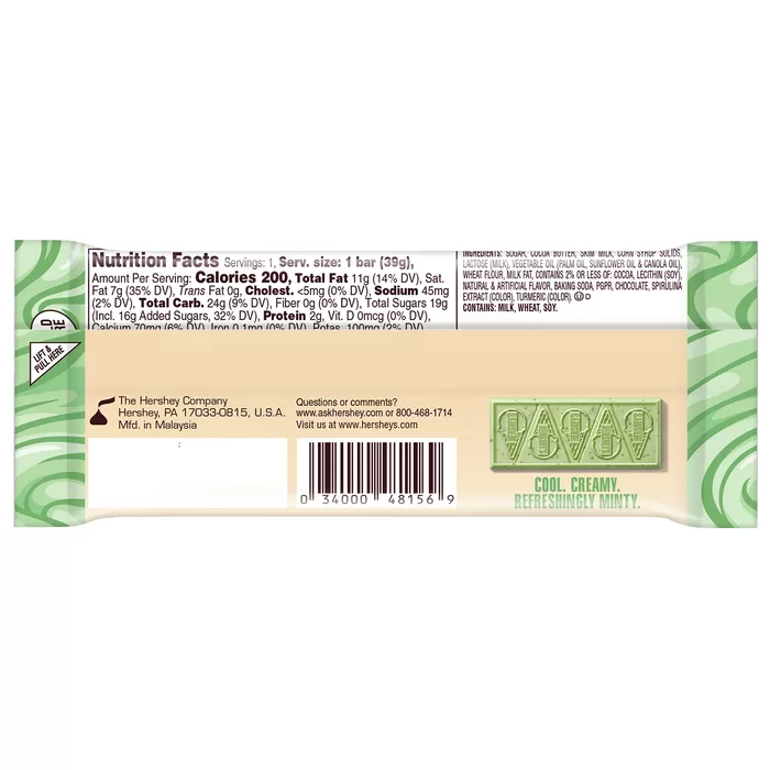 Hersheys Cookies N Mint Bar 39g - image 2