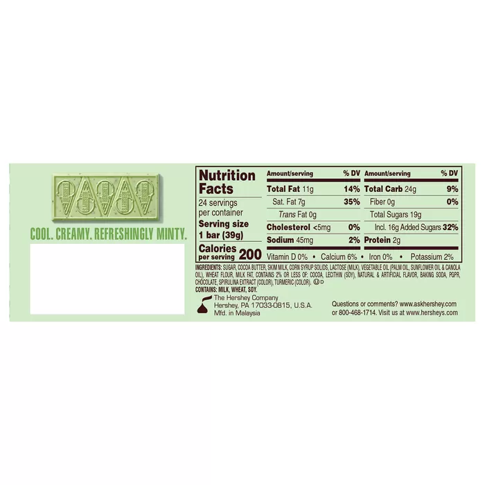 Hersheys Cookies N Mint Bar 39g - image 3