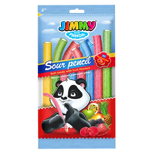 Jimmy The Panda Sour Pencil Soft Candy Gummies 75g