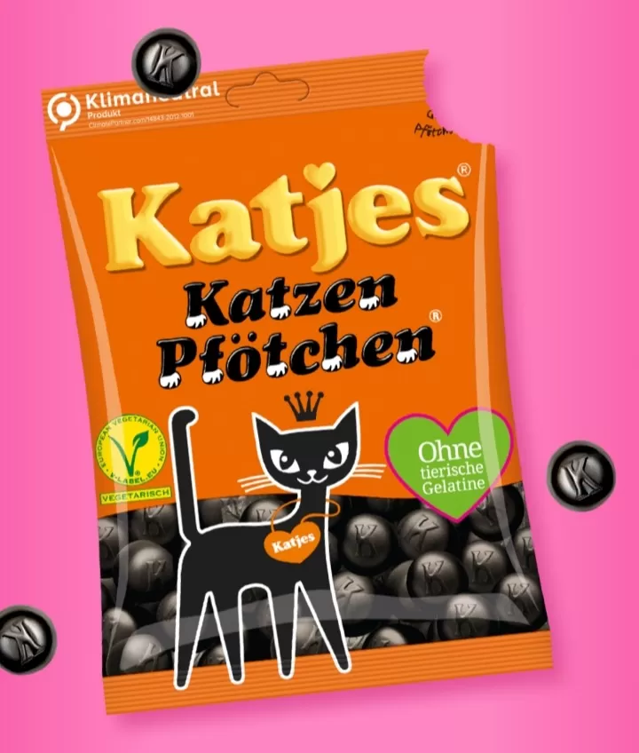Katjes Licorice Cat Paws Gummy Candy 200g - image 3