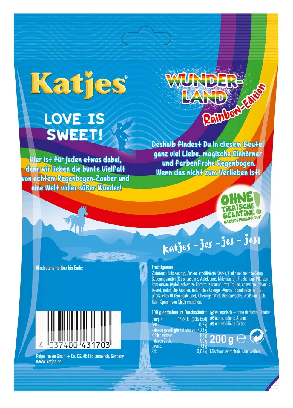 Katjes Wunderland Rainbow-Edition Gummy Candy 200g - image 7