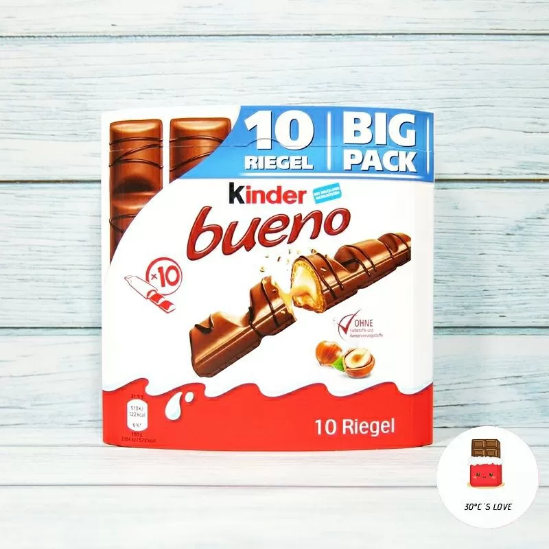 Kinder Bueno 1bar 10 Riegel Pack Pcs Box 215g