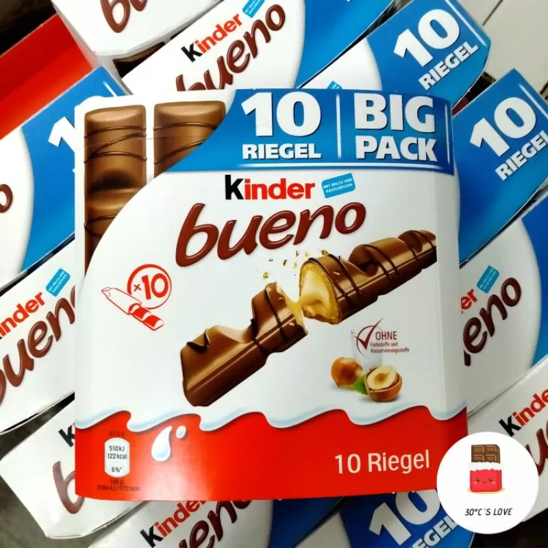 Kinder Bueno 1bar 10 Riegel Pack Pcs Box 215g - image 2