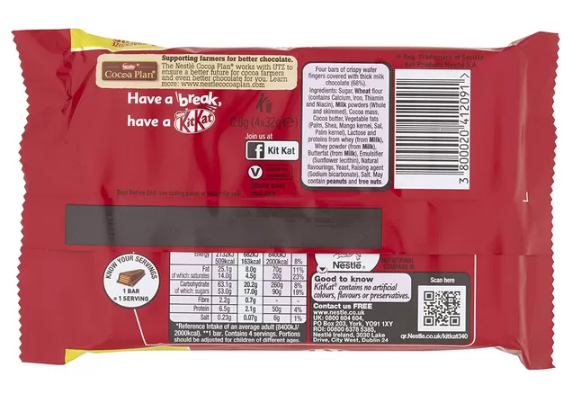 Kit Kat Chunky Milk Chocolate Bar 4x32g Pack - image 2