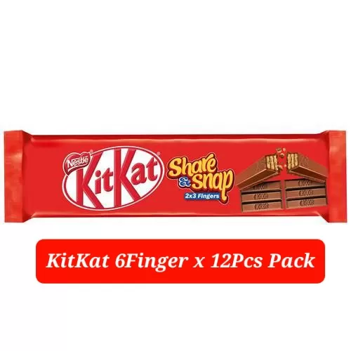 Kitkat 6Finger Share & Snap Wafer Bar Coated With Chocolate