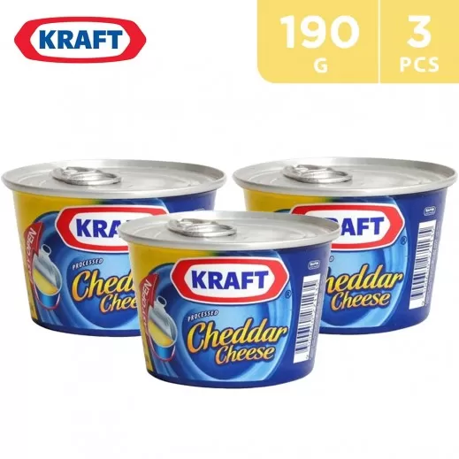 Kraft Processed Cheddar Cheese 190g x 3Pcs - image 2