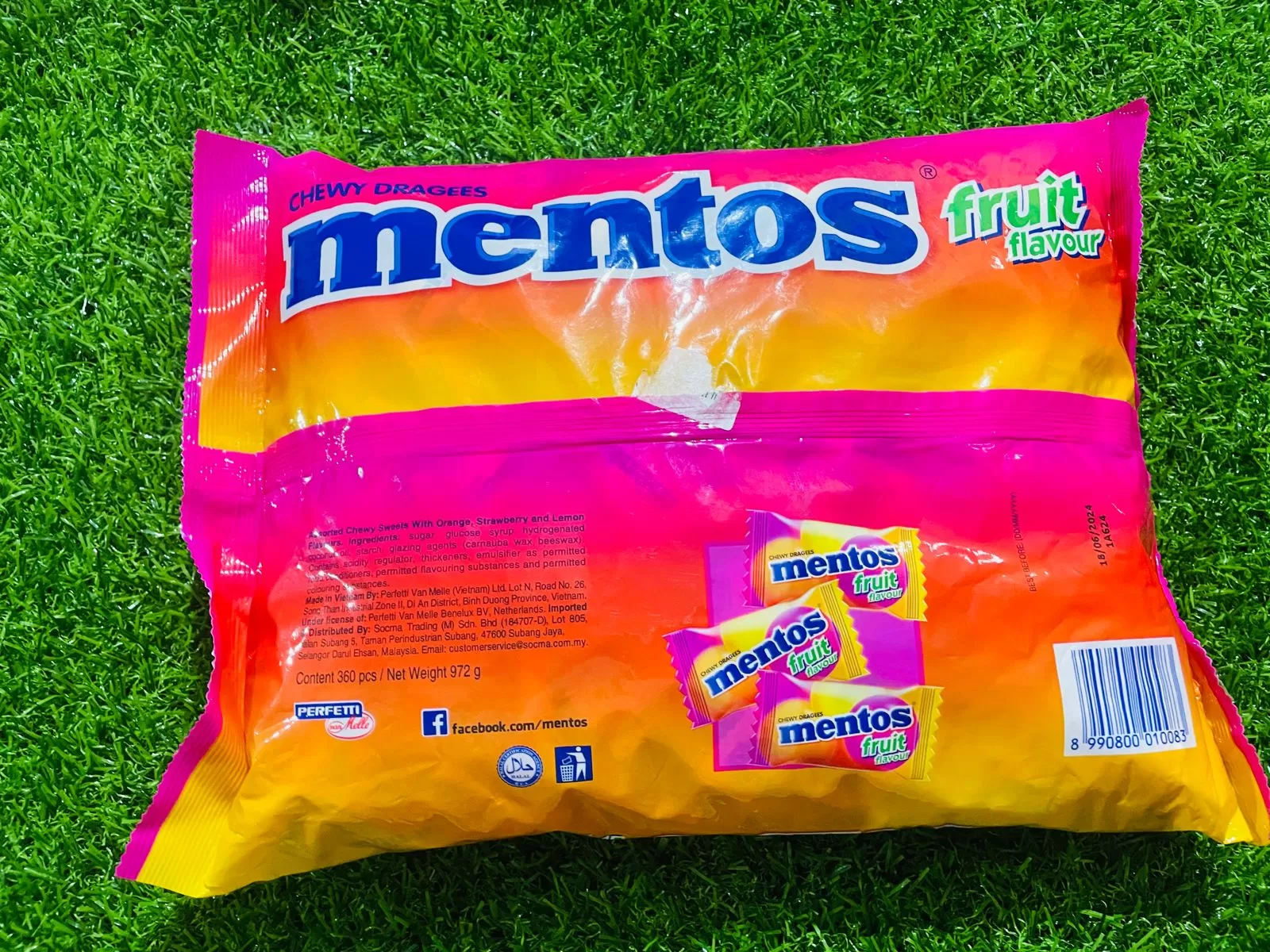 Mentos Fruit Chew Dragees Toffees 972g Pack - image 2