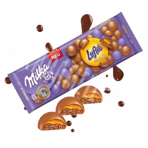 Milka Caramel Luflee Bar, Milk Chocolate 250g - image 2