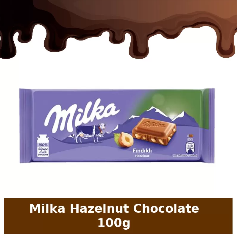 Milka Milk Chocolate with Hazelnuts 100g