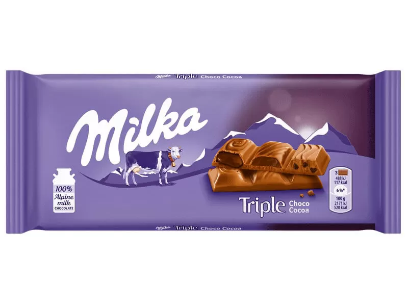Milka Triple Choco Cocoa Bar Triple Chocolate Flavor - image 4