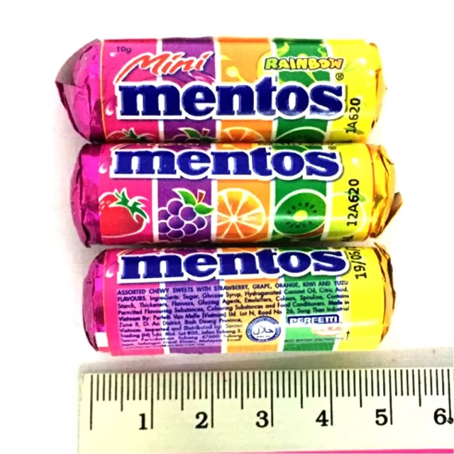 Mentos Mini Rainbow Sour Mixed Fruits Candy (10 Pcs) - image 2