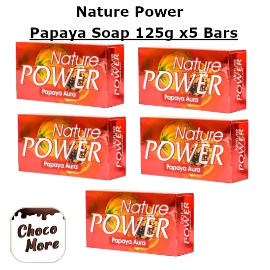 Nature Power Papaya Aura Soap 125g x 5Pcs