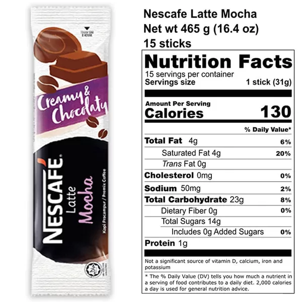 Nescafe 3-in-1 Latte Mocha Premix Double Chocolate Velvet - image 6