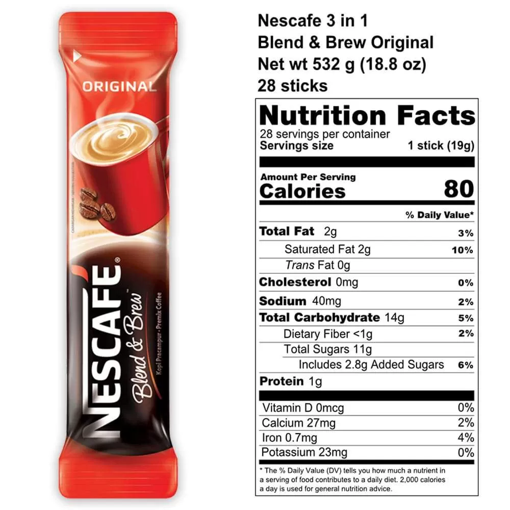 Nescafe Blend and Brew Original Instant Coffee 18g