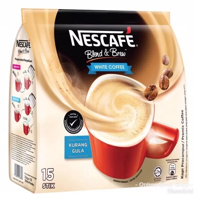 Nescafe Blend and Brew White Coffee 15 Sticks 32g - image 3