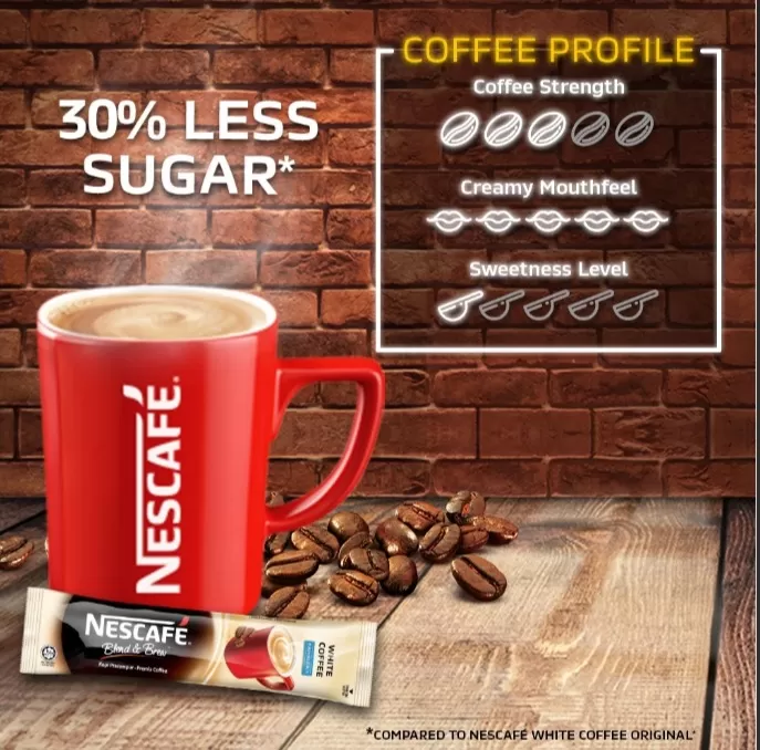 Nescafe Blend and Brew White Coffee 15 Sticks 32g - image 4